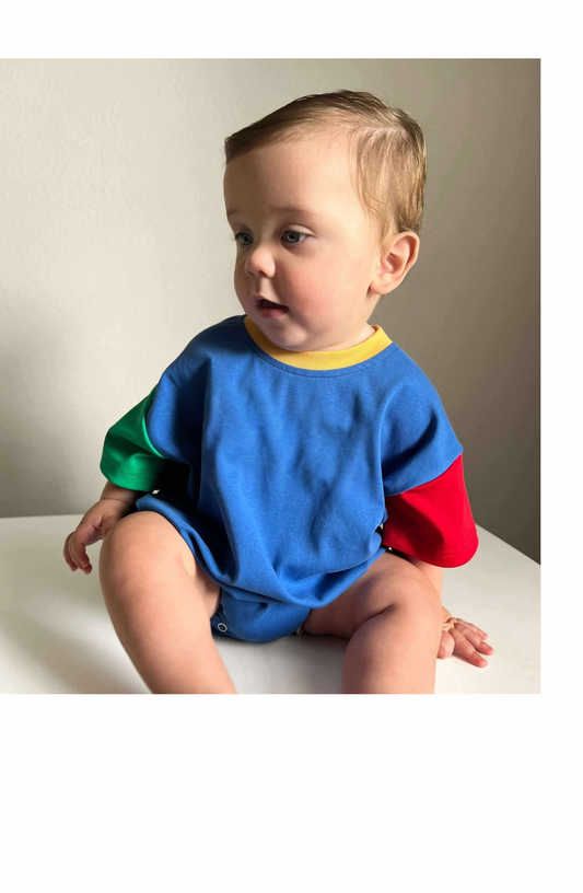 90’s Colorblock Romper